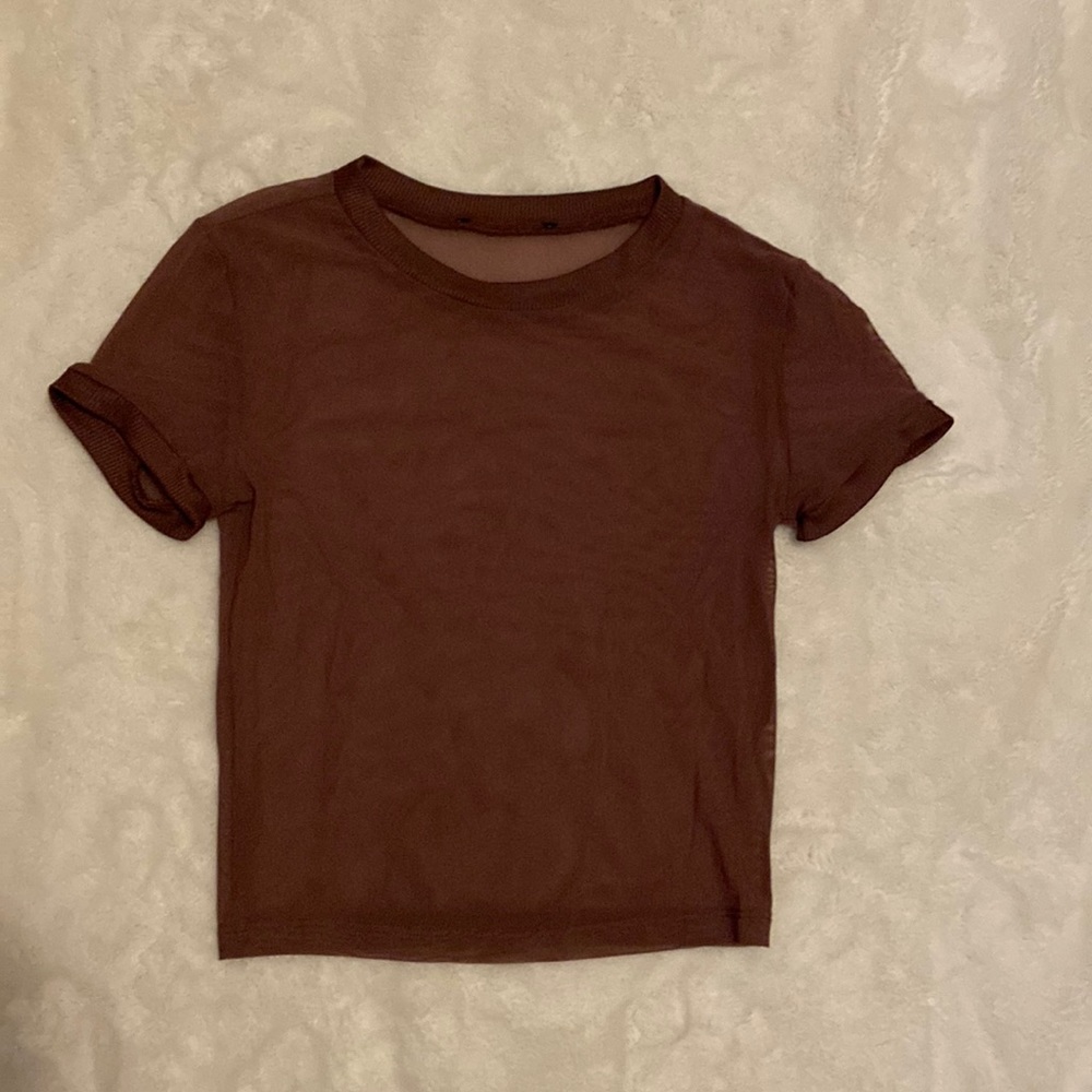 Forever21 Mauve Mesh Top